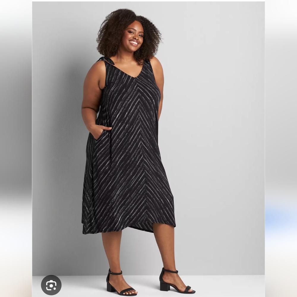 Lane Bryant Chevron Stripe Sleeveless Dress